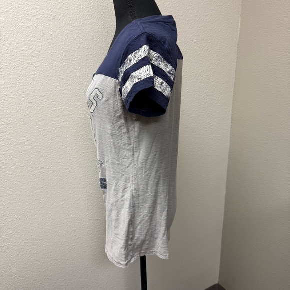 Dallas Cowboys Legends V-Neck Tee Navy Gray Vintage Style L NFL - Picture 4 of 11